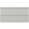 Mexen Rivel 90 cm bathroom cabinet with Otis sink, 2 drawers, grooved, gray matte/white matte - 91A20-09047-2-BFF62-W18M01