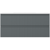 Mexen Rivel 100 cm bathroom cabinet with sink Otis, 2 drawers, grooved, matte graphite/white - 91A20-10047-2-BFF66-W18M0