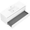 Mexen Rivel bathroom cabinet 120 cm with Otis sink, 2 drawers, fluted, white matte - 91A20-12047-2-BFF01-W18M01