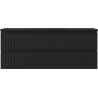 Mexen Rivel 120 cm bathroom cabinet with Otis washbasin, 2 drawers, fluted, matte black - 91A20-12047-2-BFF71-W18M71