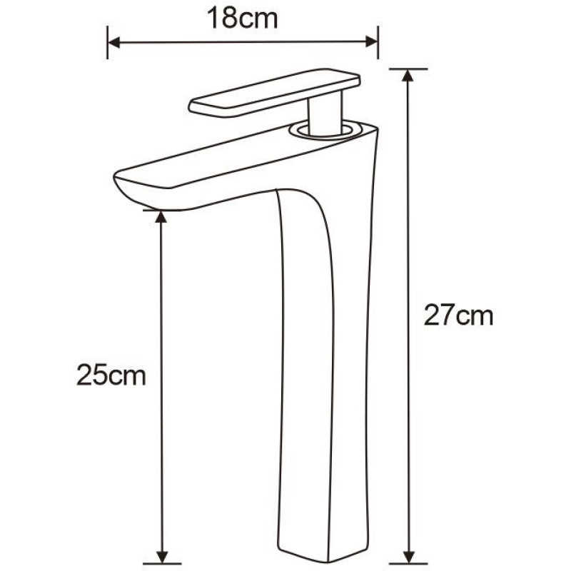 Mexen Indus high black basin faucet - 744610-70