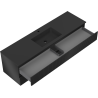 Mexen Rivel 160 cm Bathroom Cabinet with Otis Basin, 2 Drawers, Grooved, Black Matte - 91A20-16047-2-BFF71-W18M71