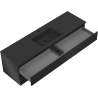 Mexen Rivel bathroom cabinet 160 cm with Otis sink, 2 drawers, fluted, matte black - 91A20-16047-2-BFF71-W18M71