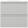 Mexen Rivel 50 cm bathroom cabinet with Vela sink, 2 drawers, grooved, gray matte/white matte - 91A20-05047-2-BFF62-W23M01