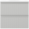 Mexen Rivel bathroom cabinet 50 cm with Vela sink, 2 drawers, grooved, gray matte/white matte - 91A20-05047-2-BFF62-W23M01