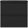Mexen Rivel bathroom cabinet 50 cm with Vela sink, 2 drawers, ribbed, matte black - 91A20-05047-2-BFF71-W23M71