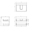 Mexen Rivel bathroom cabinet 60 cm with Vela sink, 2 drawers, grooved, gray matt/white matt - 91A20-06047-2-BFF62-W23M01