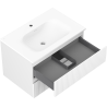 Mexen Rivel bathroom cabinet 70 cm with Vela sink, 2 drawers, fluted, white matte - 91A20-07047-2-BFF01-W23M01