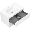 Mexen Rivel bathroom cabinet 70 cm with Vela washbasin, 2 drawers, grooved, white matte - 91A20-07047-2-BFF01-W23M01