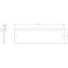 Mexen Rivel bathroom cabinet 70 cm with Vela sink, 2 drawers, fluted, white matte - 91A20-07047-2-BFF01-W23M01