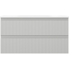 Mexen Rivel 90 cm bathroom cabinet with Vela sink, 2 drawers, fluted, gray matte/white matte - 91A20-09047-2-BFF62-W23M01