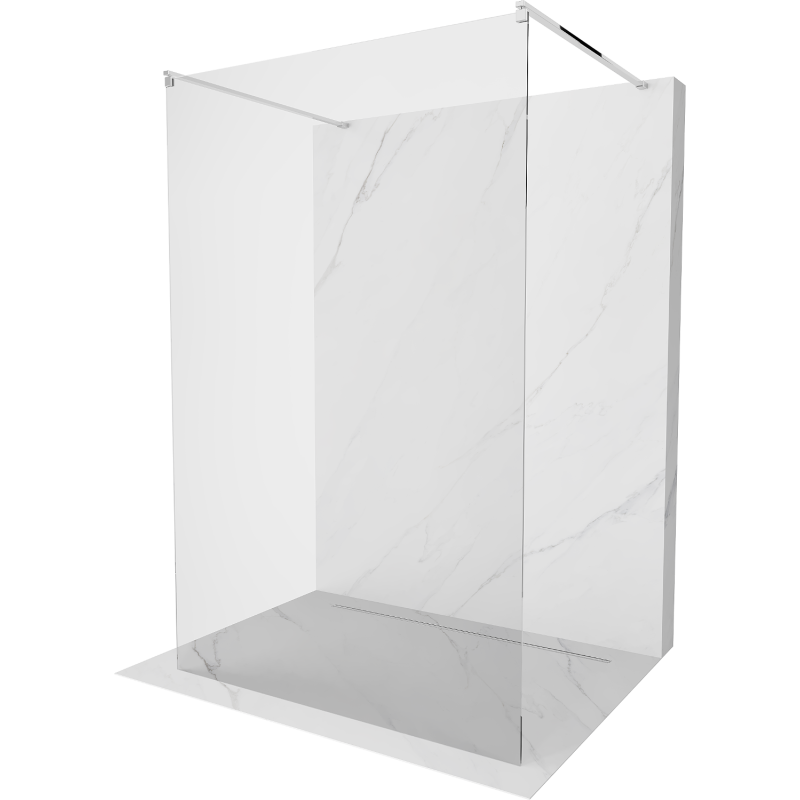 Mexen Kioto free-standing shower screen 150 x 200 cm, Transparent 8 mm, Chrome - 800-150-002-01-00