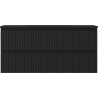 Mexen Rivel bathroom cabinet 100 cm with Vela sink, 2 drawers, fluted, black matt - 91A20-10047-2-BFF71-W23M71