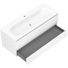 Mexen Rivel bathroom cabinet 120 cm with Vela washbasin, 2 drawers, grooved, white matte - 91A20-12047-2-BFF01-W23M01