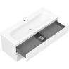 Mexen Rivel bathroom cabinet 120 cm with Vela washbasin, 2 drawers, grooved, white matte - 91A20-12047-2-BFF01-W23M01