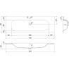 Mexen Rivel bathroom cabinet 140 cm with Vela washbasin, 2 drawers, grooved, white matte - 91A20-14047-2-BFF01-W23M01