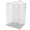 Mexen Kioto freestanding shower wall 120 x 200 cm, transparent 8 mm, rose gold - 800-120-002-60-00