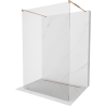 Mexen Kioto freestanding shower wall 150 x 200 cm, transparent 8 mm, rose gold - 800-150-002-60-00