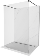 Mexen Kioto free-standing shower wall 100 x 200 cm, transparent 8 mm, black - 800-100-002-70-00
