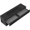 Mexen Rivel bathroom cabinet 160 cm with Vela sink, 2 drawers, grooved, black matte - 91A20-16047-2-BFF71-W23M71