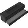 Mexen Rivel bathroom cabinet 160 cm with Vela sink, 2 drawers, grooved, black matte - 91A20-16047-2-BFF71-W23M71