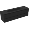 Mexen Rivel bathroom cabinet 160 cm with Vela sink, 2 drawers, grooved, black matte - 91A20-16047-2-BFF71-W23M71