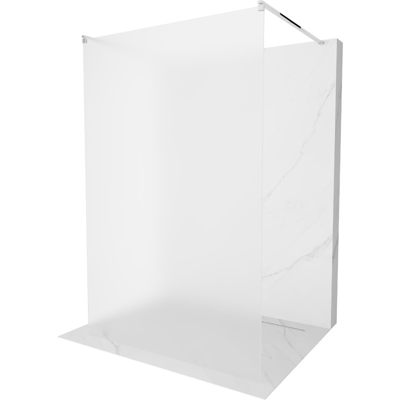 Mexen Kioto Freestanding Shower Wall 100 x 200 cm, Frosted 8 mm, Chrome - 800-100-002-01-30
