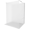 Mexen Kioto freestanding shower screen 100 x 200 cm, frost 8 mm, chrome - 800-100-002-01-30