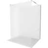 Mexen Kioto freestanding shower screen 100 x 200 cm, frosted 8 mm, chrome - 800-100-002-01-30