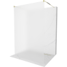 Mexen Kioto freestanding shower screen 100 x 200 cm, frost 8 mm, gold - 800-100-002-50-30