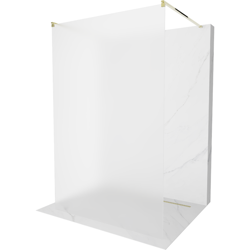 Mexen Kioto free-standing shower screen 110 x 200 cm, Frosted 8 mm, Gold - 800-110-002-50-30