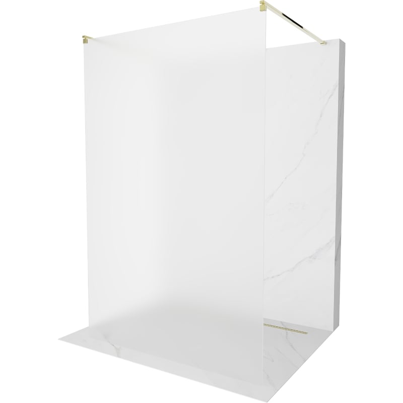 Mexen Kioto freestanding shower screen 110 x 200 cm, frost 8 mm, gold - 800-110-002-50-30