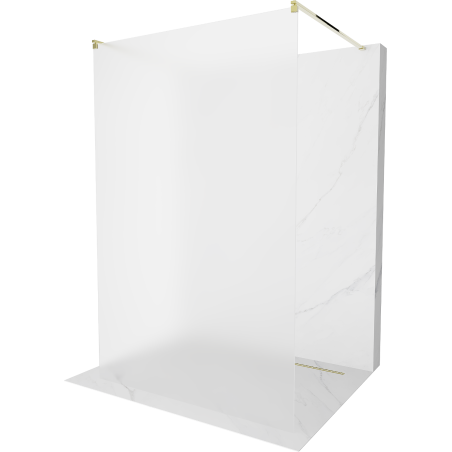 Mexen Kioto Freestanding Shower Screen 110 x 200 cm, Frosted 8 mm, Gold - 800-110-002-50-30