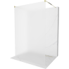 Mexen Kioto freestanding shower wall 110 x 200 cm, frost 8 mm, gold - 800-110-002-50-30