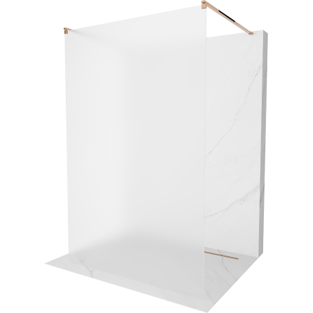 Mexen Kioto Free-standing shower wall 120 x 200 cm, frost 8 mm, rose gold - 800-120-002-60-30