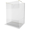 Mexen Kioto freestanding shower wall 120 x 200 cm, clear/frosted 8 mm, gold - 800-120-002-50-35