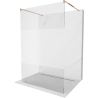 Mexen Kioto freestanding shower screen 100 x 200 cm, transparent/frosted 8 mm, rose gold - 800-100-002-60-35