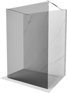Mexen Kioto freestanding shower screen 120 x 200 cm, graphite 8 mm, chrome - 800-120-002-01-40