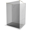 Mexen Kioto freestanding shower wall 100 x 200 cm, graphite 8 mm, gold - 800-100-002-50-40