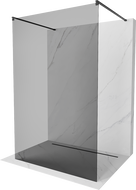 Mexen Kioto freestanding shower wall 110 x 200 cm, graphite 8 mm, black - 800-110-002-70-40