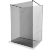Mexen Kioto Freestanding Shower Wall 120 x 200 cm, Graphite 8 mm, Black - 800-120-002-70-40