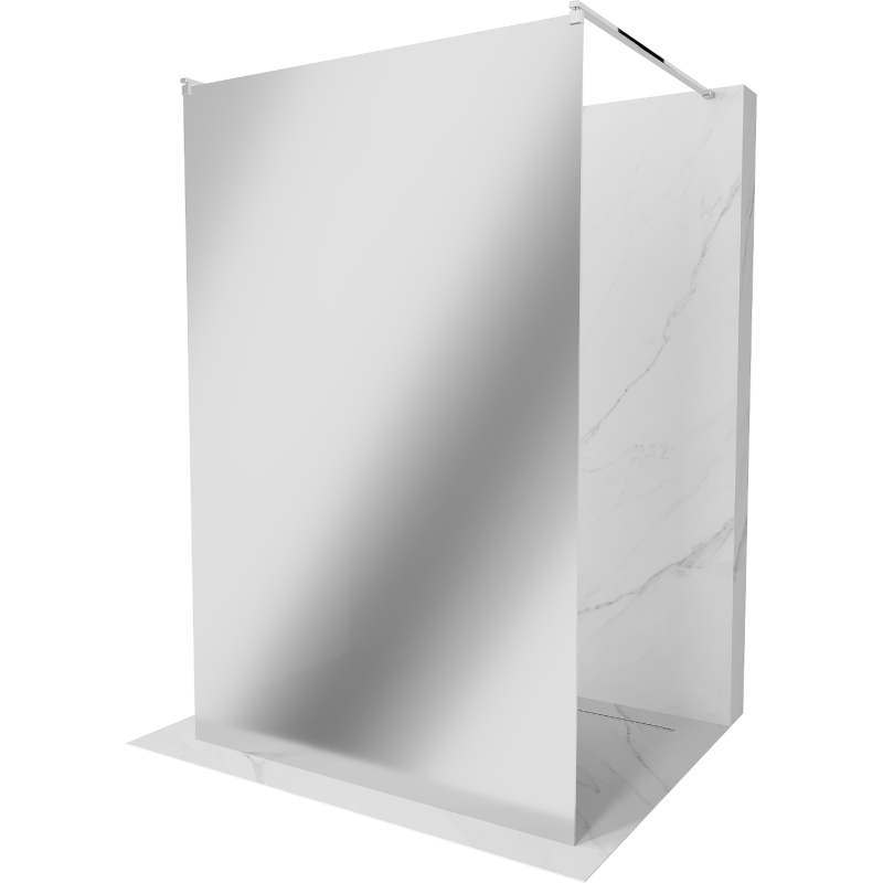 Mexen Kioto free-standing shower screen 120 x 200 cm, Mirror, Chrome - 800-120-002-01-50