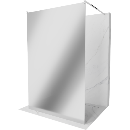 Mexen Kioto freestanding shower wall 120 x 200 cm, mirror 8 mm, chrome - 800-120-002-01-50