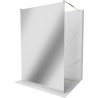 Mexen Kioto freestanding shower wall 120 x 200 cm, mirror 8 mm, gold - 800-120-002-50-50