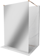 Mexen Kioto free-standing shower screen 100 x 200 cm, Mirror, Rose gold - 800-100-002-60-50