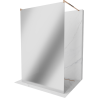 Mexen Kioto freestanding shower wall 110 x 200 cm, mirror 8 mm, rose gold - 800-110-002-60-50