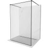 Mexen Kioto freestanding shower wall 100 x 200 cm, black frame 8 mm, black - 800-100-002-70-70