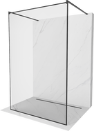 Mexen Kioto free-standing shower screen 100 x 200 cm, Transparent/Black pattern 8 mm, Black - 800-100-002-70-70