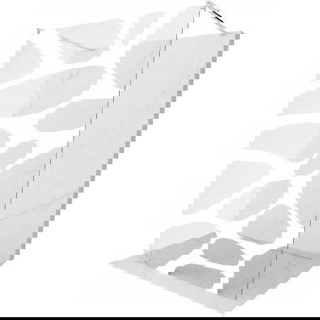 Mexen Kioto Freestanding Shower Screen 120 x 200 cm, White Wave 8 mm, Chrome - 800-120-002-01-97