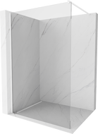 Mexen Kioto Walk-in Shower Wall 90 x 200 cm, transparent 8 mm, white - 800-090-101-20-00
